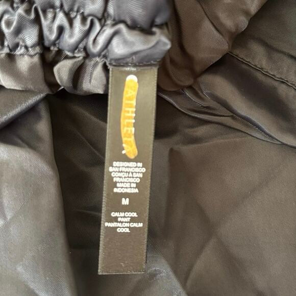 NWT Athleta Pantalon Calm Cool Pant Women’s Size Medium Black Palazzo Silky - Picture 11 of 13